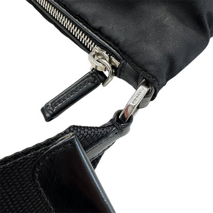 PRADA プラダ ショルダーバッグ ブラック ナイロン メンズ 【中古】