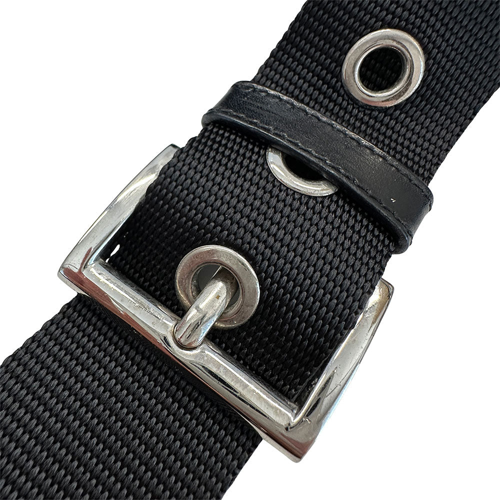 PRADA プラダ ショルダーバッグ ブラック ナイロン メンズ 【中古】