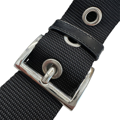 PRADA プラダ ショルダーバッグ ブラック ナイロン メンズ 【中古】