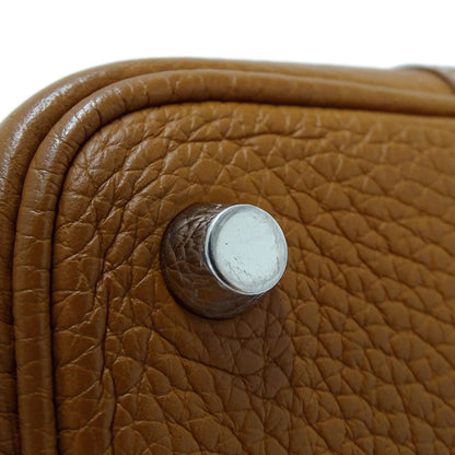 HERMES エルメス ピコタンロック PM ハンドバッグ ブラウン シルバー金具 トリヨンクレマンス レディース 【中古】