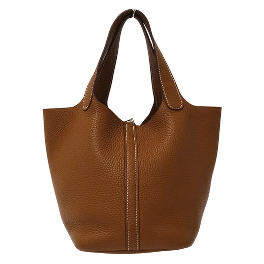 HERMES エルメス ピコタンロック PM ハンドバッグ ブラウン シルバー金具 トリヨンクレマンス レディース 【中古】