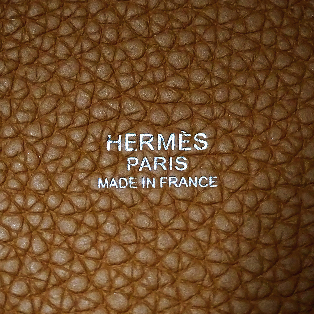 HERMES エルメス ピコタンロック PM ハンドバッグ ブラウン シルバー金具 トリヨンクレマンス レディース 【中古】