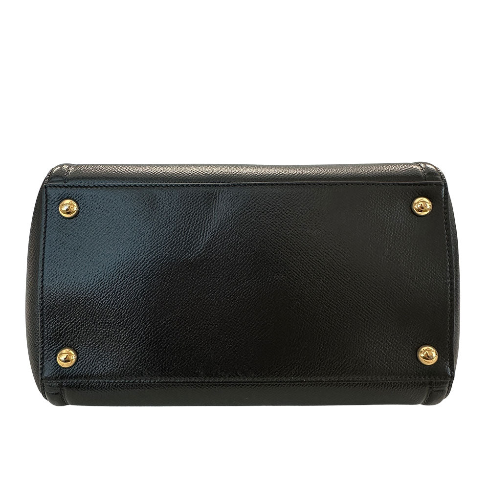 Ferragamo フェラガモ 2wayバッグ ヴァラリボン ブラック レザー レディース 【中古】