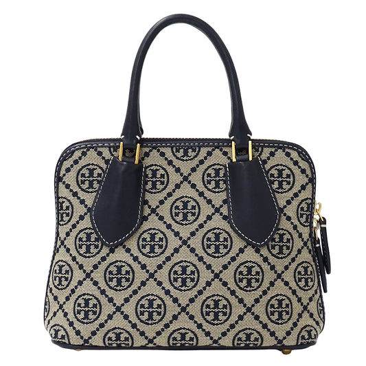 Tory Burch トリーバーチ 2wayバッグ ネイビー ベージュ キャンバス レディース 【中古】