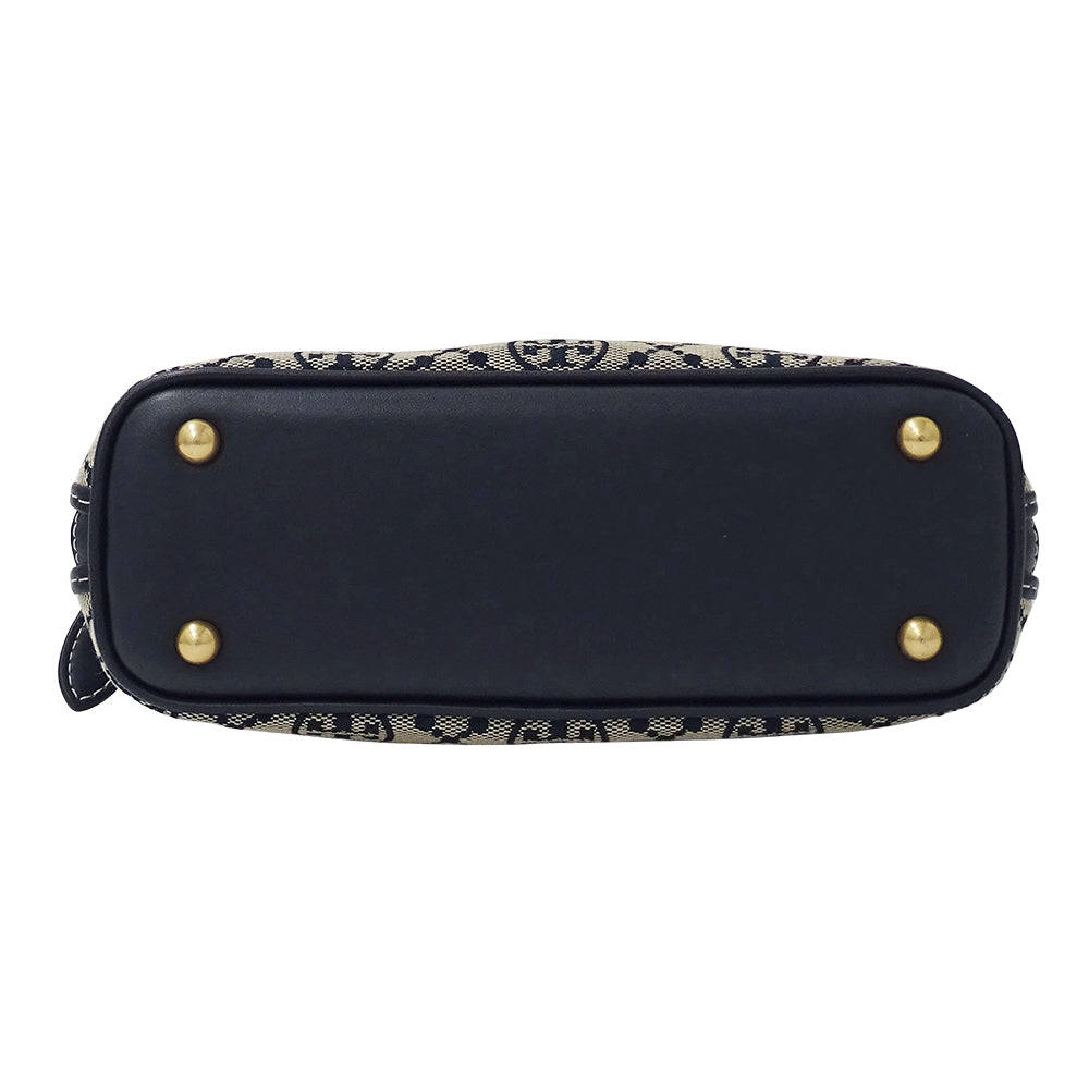 Tory Burch トリーバーチ 2wayバッグ ネイビー ベージュ キャンバス レディース 【中古】