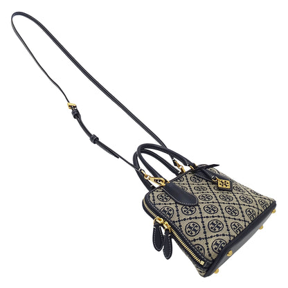 Tory Burch トリーバーチ 2wayバッグ ネイビー ベージュ キャンバス レディース 【中古】