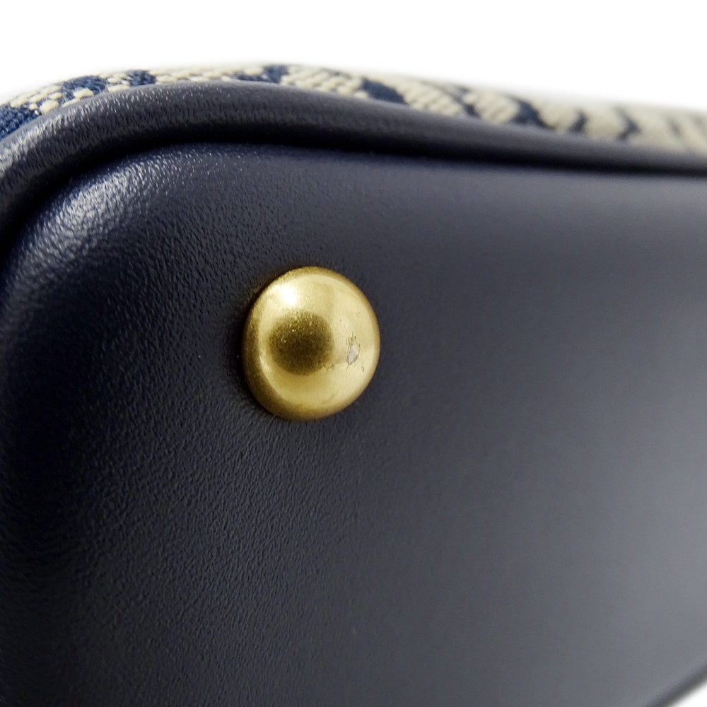 Tory Burch トリーバーチ 2wayバッグ ネイビー ベージュ キャンバス レディース 【中古】
