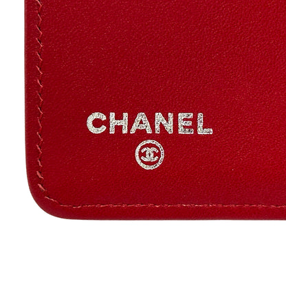 CHANEL シャネル 長財布 セブルガ レッド シルバー金具 レザー レディース 【中古】