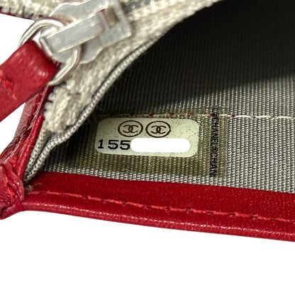 CHANEL シャネル 長財布 セブルガ レッド シルバー金具 レザー レディース 【中古】