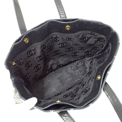 CHANEL シャネル トートバッグ ワイルドステッチ ブラック ゴールド金具 レザー レディース 【中古】