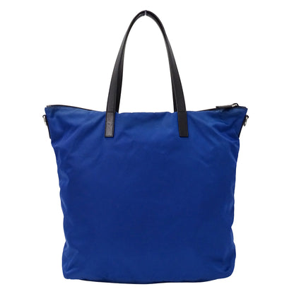 PRADA プラダ トートバッグ ブルー ナイロン レディース 【中古】