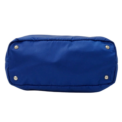 PRADA プラダ トートバッグ ブルー ナイロン レディース 【中古】