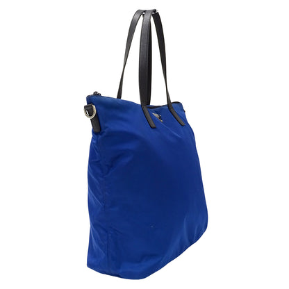 PRADA プラダ トートバッグ ブルー ナイロン レディース 【中古】