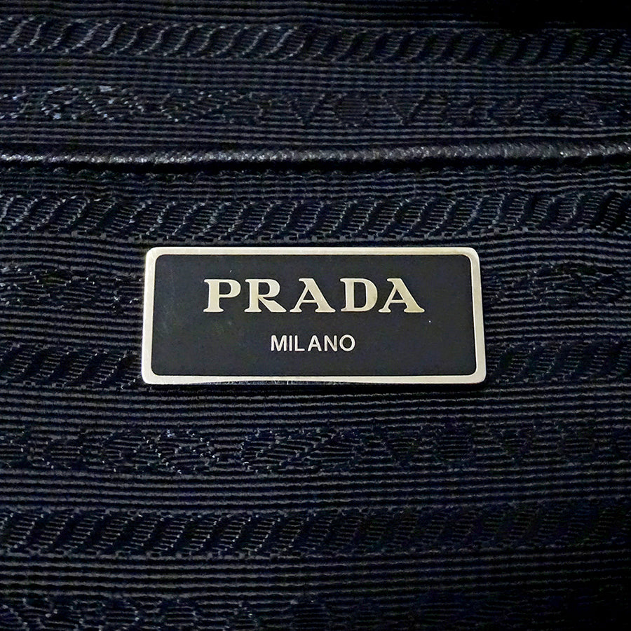 PRADA プラダ トートバッグ ブルー ナイロン レディース 【中古】