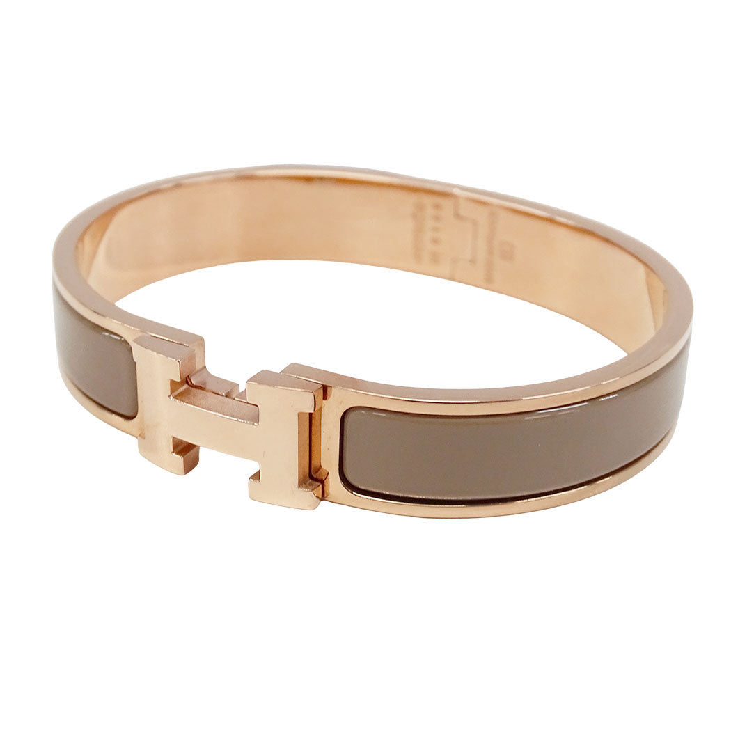HERMES エルメス クリックH バングル メタル マロングラッセ ピンクゴールド レディース 【中古】