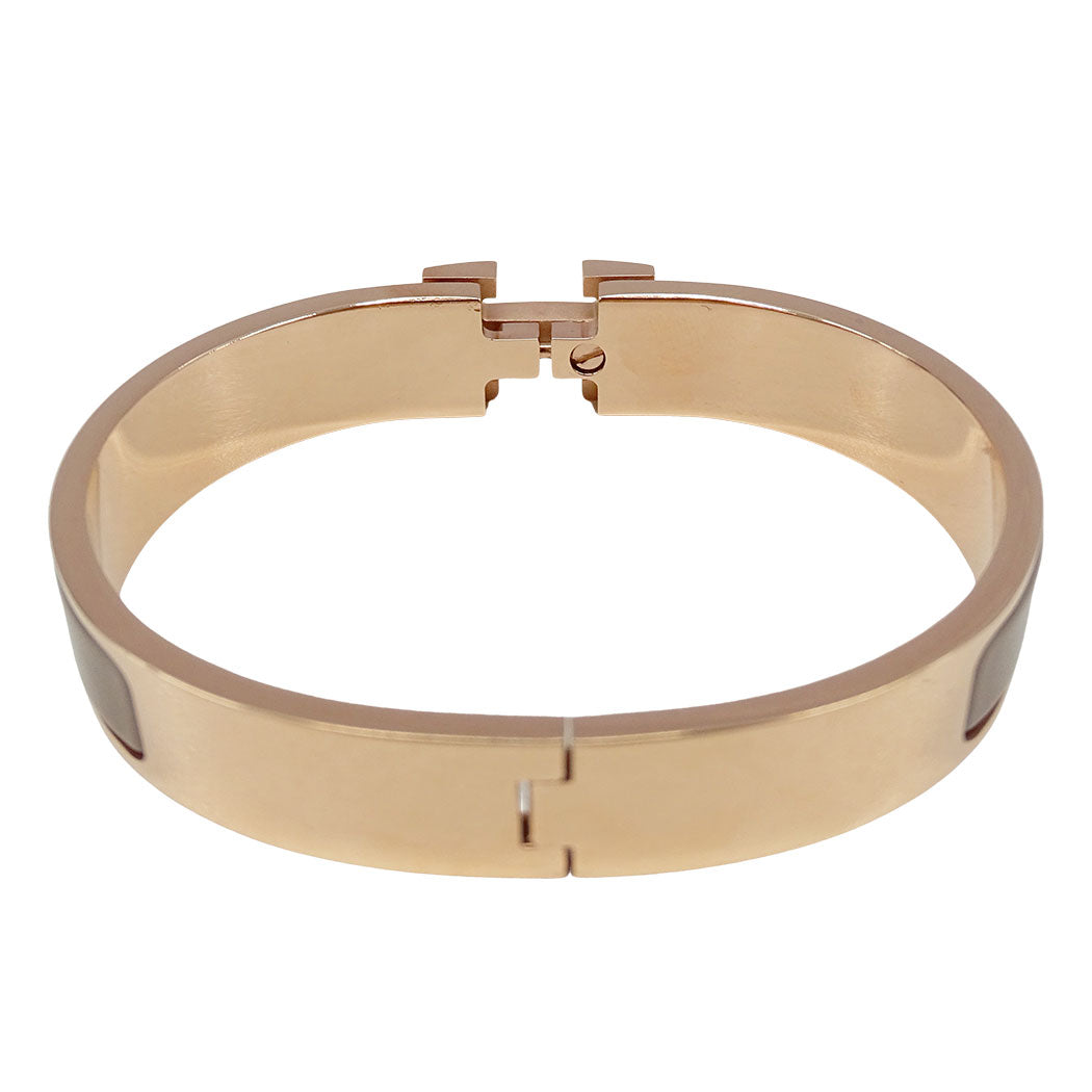 HERMES エルメス クリックH バングル メタル マロングラッセ ピンクゴールド レディース 【中古】