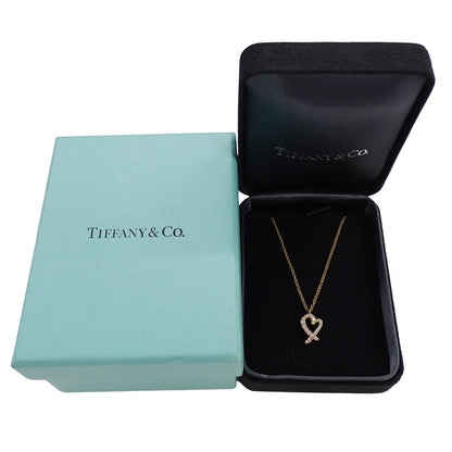 TIFFANY&Co. ティファニー パロマピカソ ラビングハート ネックレス 750PG ダイヤモンド レディース 磨き済み【中古】