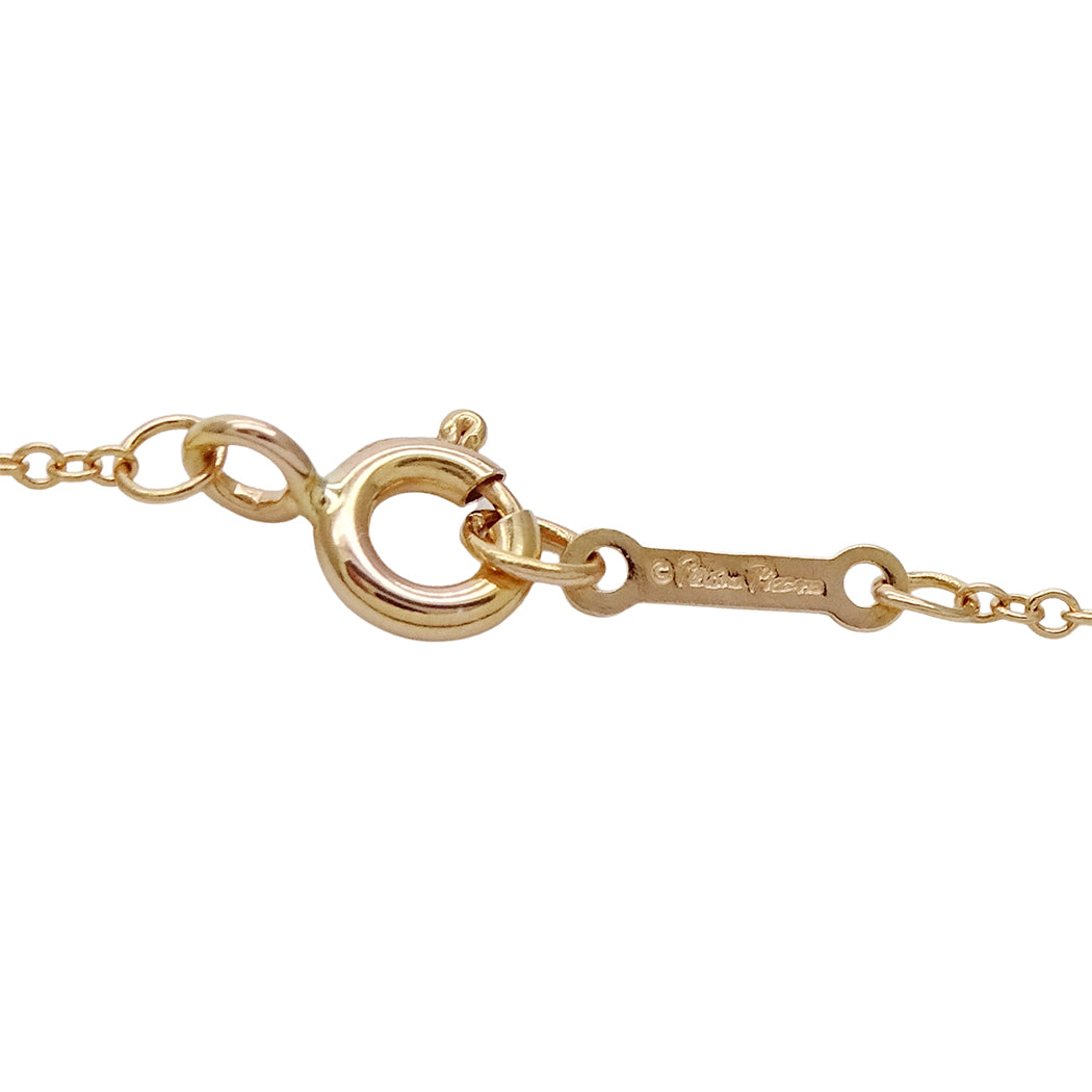 TIFFANY&Co. ティファニー パロマピカソ ラビングハート ネックレス 750PG ダイヤモンド レディース 磨き済み【中古】