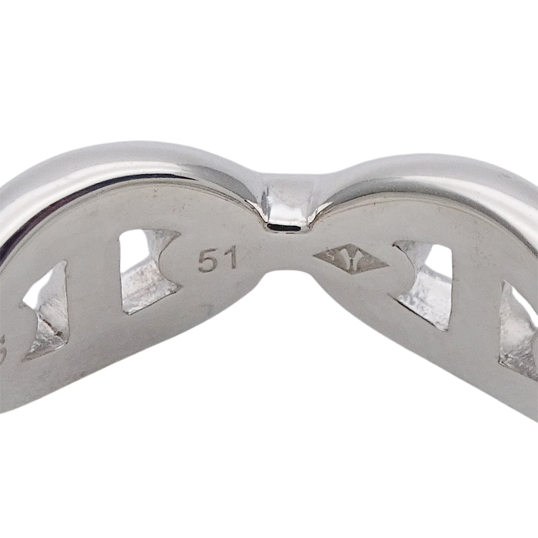 HERMES エルメス シェーヌダンクル アンシェネ リング 指輪 SV925 シルバー #51 約11号 レディース メンズ 磨き済み【中古】