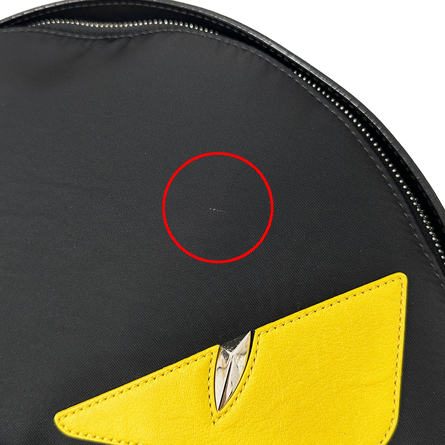 FENDI フェンディ リュック バグズアイ ブラック 7VZ012 ナイロン メンズ 【中古】