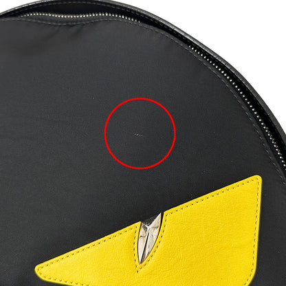 FENDI フェンディ リュック バグズアイ ブラック 7VZ012 ナイロン メンズ 【中古】