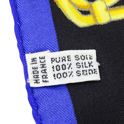 CELINE セリーヌ スカーフ ブルー シルク レディース 【中古】
