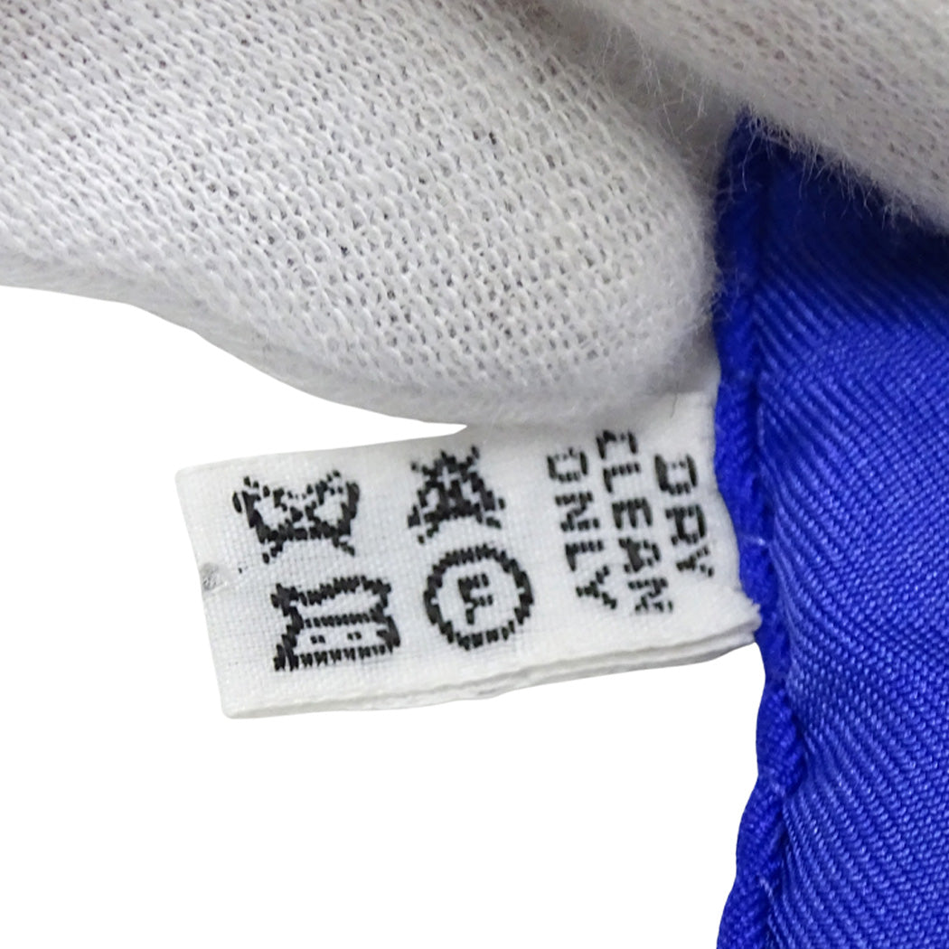 CELINE セリーヌ スカーフ ブルー シルク レディース 【中古】