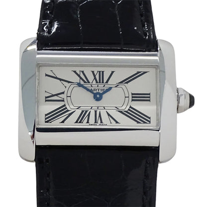 Cartier カルティエ タンク ディヴァン ミニ W6300255 レディース 腕時計 ステンレス レザー 磨き済み【中古】