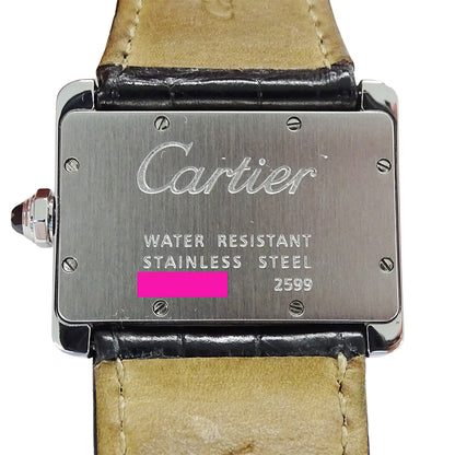 Cartier カルティエ タンク ディヴァン ミニ W6300255 レディース 腕時計 ステンレス レザー 磨き済み【中古】