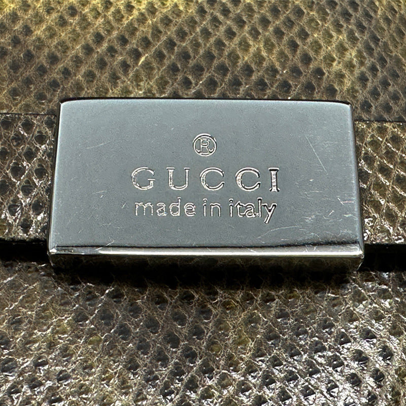 GUCCI グッチ 手帳カバー ブラウン イエロー レザー レディース メンズ 6穴式 【中古】