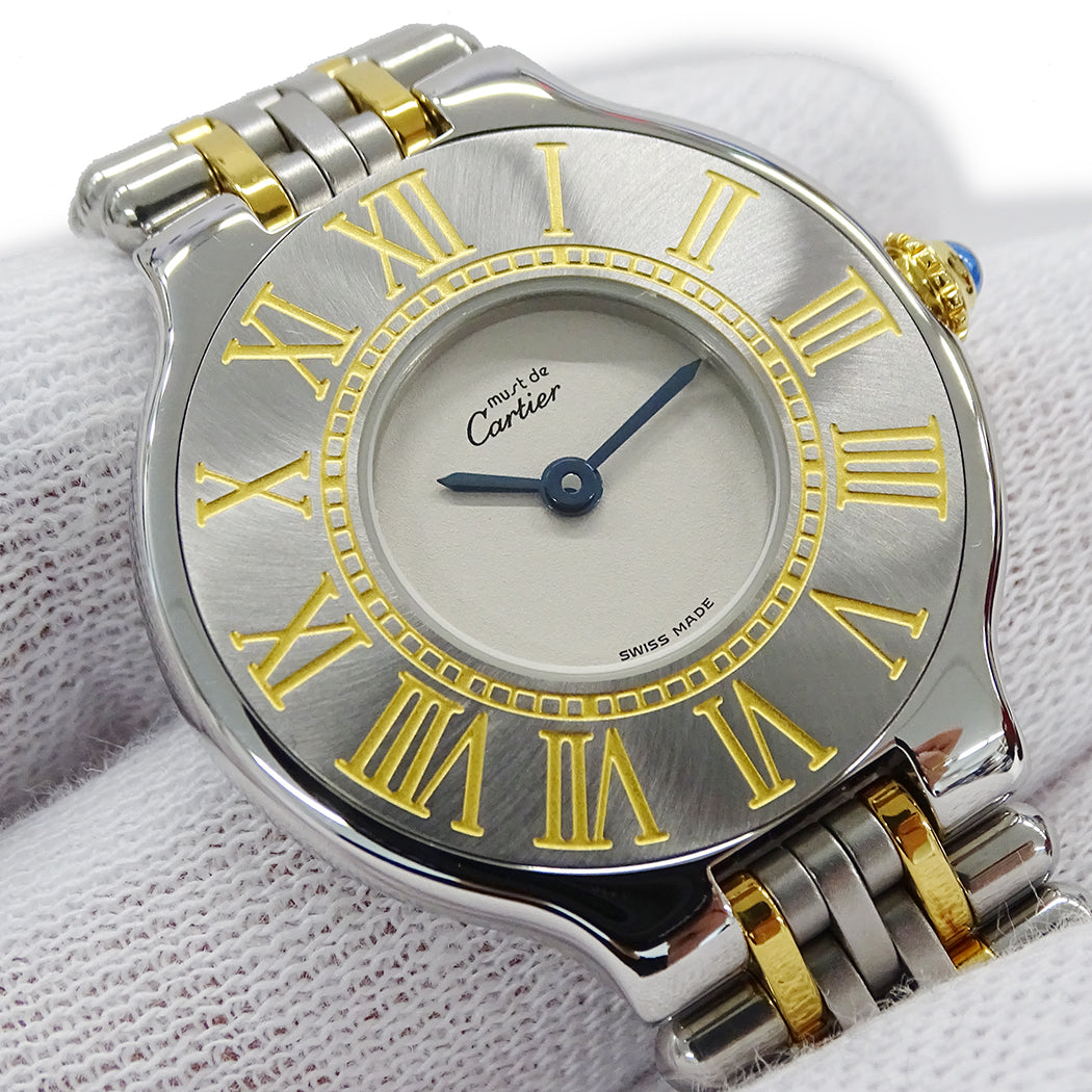 Cartier カルティエ マスト21 ヴァンティアン W10051F4 レディース 腕時計 クオーツ QZ SS GP【中古】