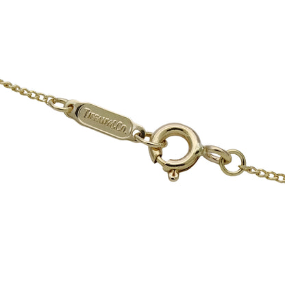 TIFFANY&Co. ティファニー オープンリーフ ハート ネックレス 750YG 1Pダイヤモンド レディース 磨き済み【中古】