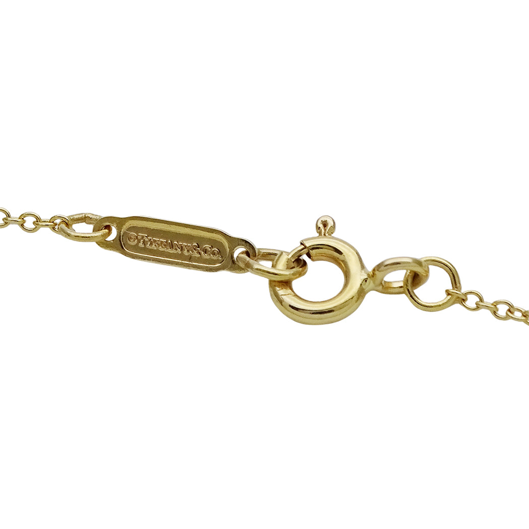 TIFFANY&Co. ティファニー ボウ リボン ネックレス 750YG レディース 磨き済み 【中古】