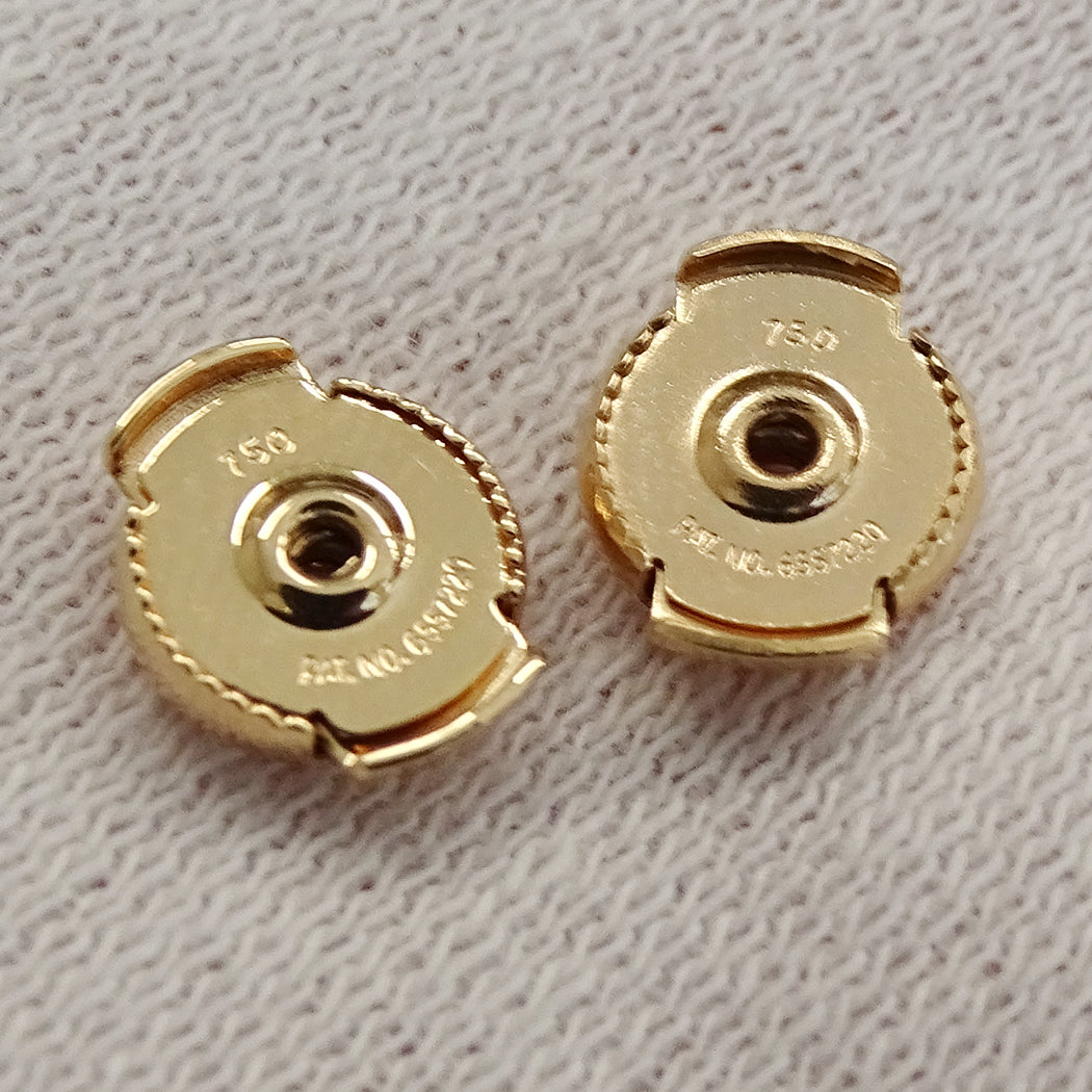 HERMES エルメス ガンバード ピアス 750PG ダイヤモンド レディース 磨き済み【中古】