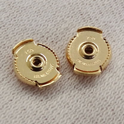 HERMES エルメス ガンバード ピアス 750PG ダイヤモンド レディース 磨き済み【中古】
