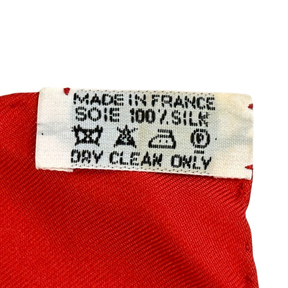 HERMES エルメス プチカレ BRAZIL ブラジル スカーフ レッド オレンジ シルク レディース 【中古】