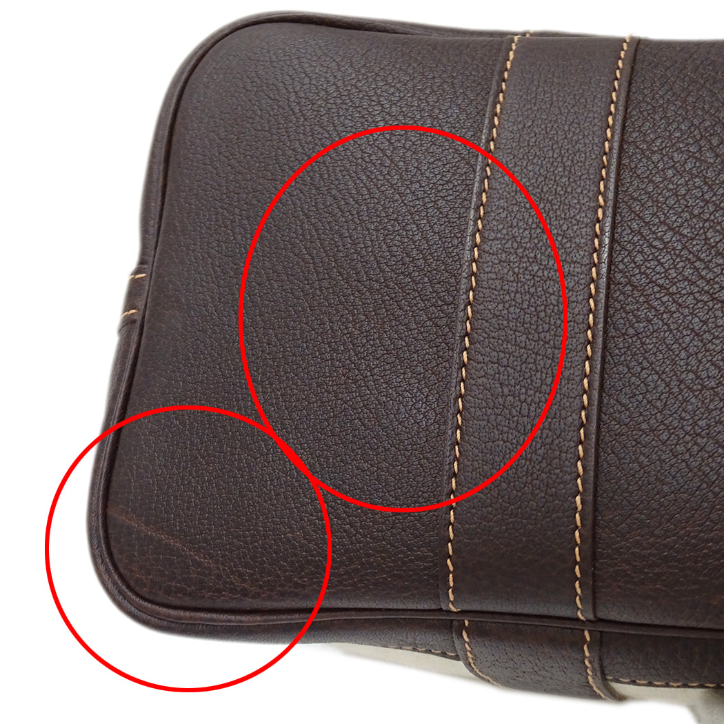 HERMES エルメス ガーデンパーティ TPM 2wayバッグ ブラウン シルバー金具 トワルアッシュ レディース □I刻印 【中古】