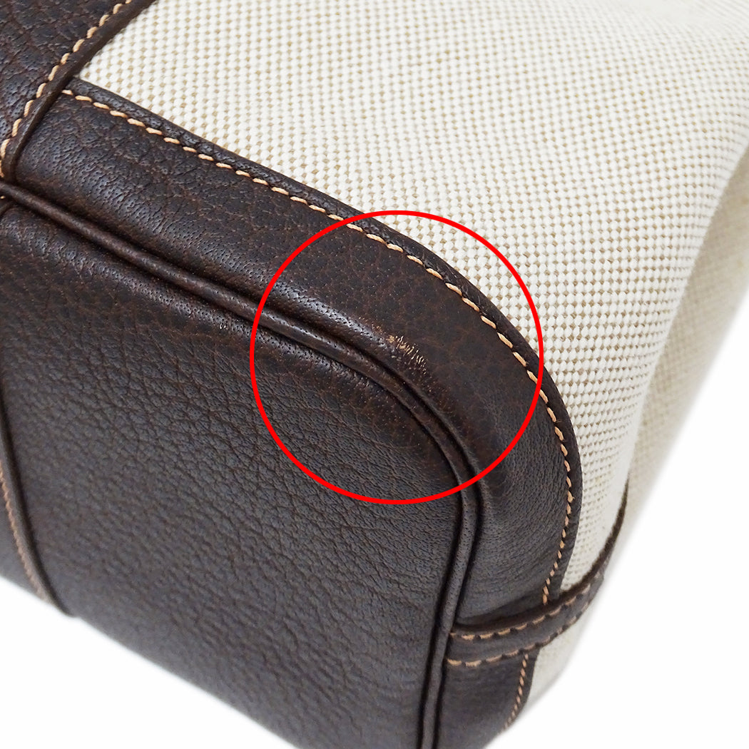 HERMES エルメス ガーデンパーティ TPM 2wayバッグ ブラウン シルバー金具 トワルアッシュ レディース □I刻印 【中古】