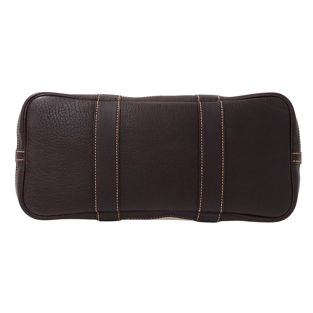 HERMES エルメス ガーデンパーティ TPM 2wayバッグ ブラウン シルバー金具 トワルアッシュ レディース □I刻印 【中古】