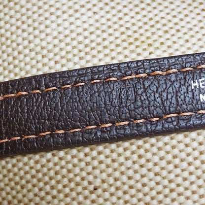 HERMES エルメス ガーデンパーティ TPM 2wayバッグ ブラウン シルバー金具 トワルアッシュ レディース □I刻印 【中古】