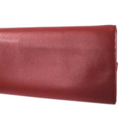 BOTTEGAVENETA ボッテガ・ヴェネタ 長財布 レッド ピンク レザー レディース 【中古】