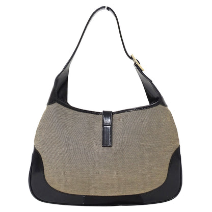 GUCCI グッチ ショルダーバッグ ジャッキー ベージュ ブラック 001・3306 キャンバス レディース 【中古】