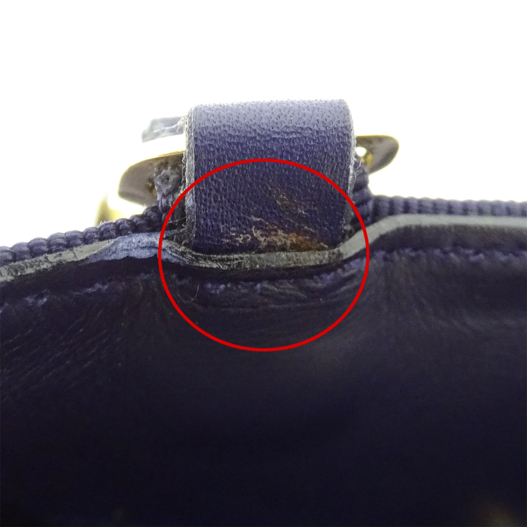 Ferragamo フェラガモ ショルダーバッグ ヴァラ パープル 紺 ナイロン レディース 【中古】