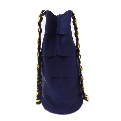 Ferragamo フェラガモ ショルダーバッグ ヴァラ パープル 紺 ナイロン レディース 【中古】