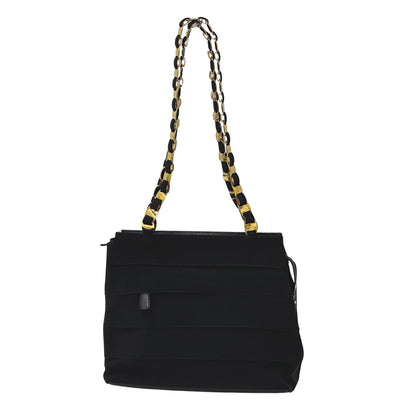 Ferragamo フェラガモ ショルダーバッグ ヴァラ ブラック ゴールド金具 ナイロン レディース 【中古】