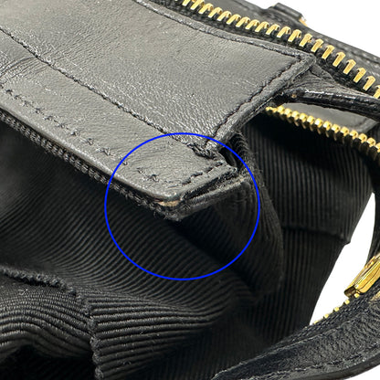 Ferragamo フェラガモ ショルダーバッグ ヴァラ ブラック ゴールド金具 ナイロン レディース 【中古】