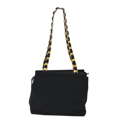 Ferragamo フェラガモ ショルダーバッグ ヴァラ ブラック ゴールド金具 ナイロン レディース 【中古】