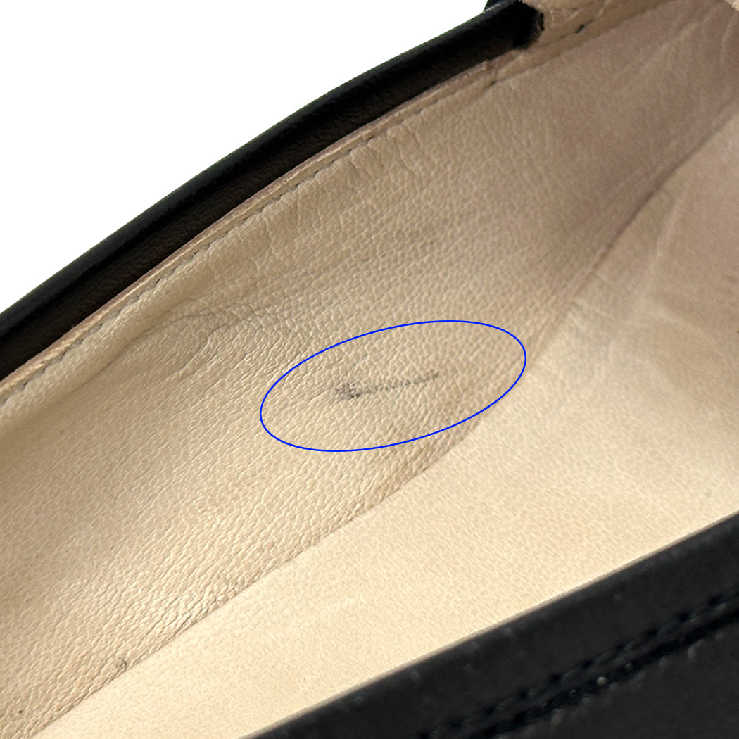 CHANEL シャネル ローファー ココマーク ターンロック ブラック 37 23.5cm ゴールド金具 レザー レディース 【中古】
