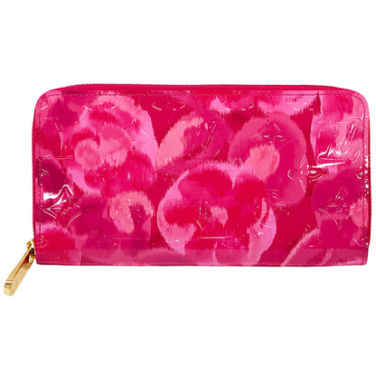 LOUIS VUITTON ルイ・ヴィトン ジッピーウォレット 長財布 モノグラム イカットフラワー ローズアンディアン ピンク M90019 レディース メンズ 【中古】