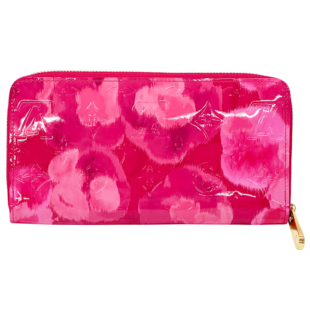 LOUIS VUITTON ルイ・ヴィトン ジッピーウォレット 長財布 モノグラム イカットフラワー ローズアンディアン ピンク M90019 レディース メンズ 【中古】